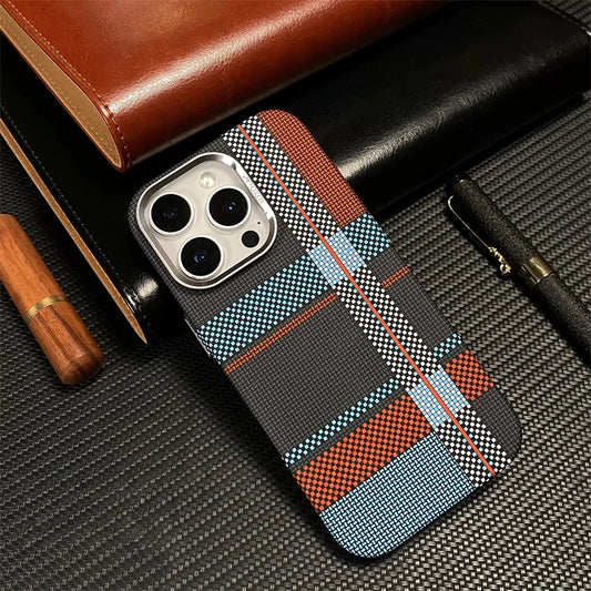 Ultra-Thin Carbon Fiber Texture MagSafe Phone Case for iPhone