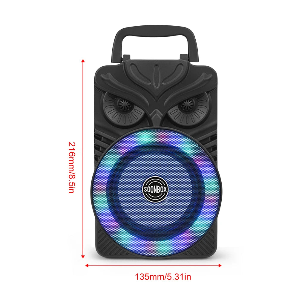 Outdoor Portable Music Player RGB Light HiFi Bluetooth-Compatible Speaker 1200mAh Portable Wireless Loudspeaker Portable Speaker