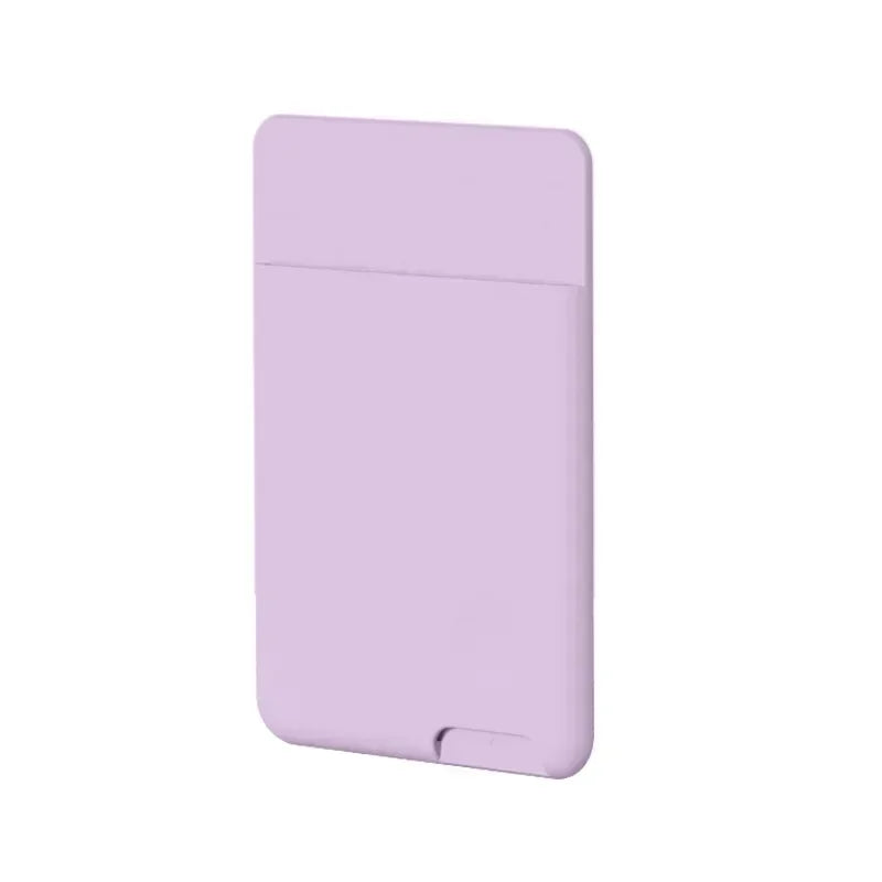 Phone Wallet Accessory Purse Case Card Holder Self-Adhesive Silicone Pocket Stick ID Bank Credit Card Storage Card Holder Bag