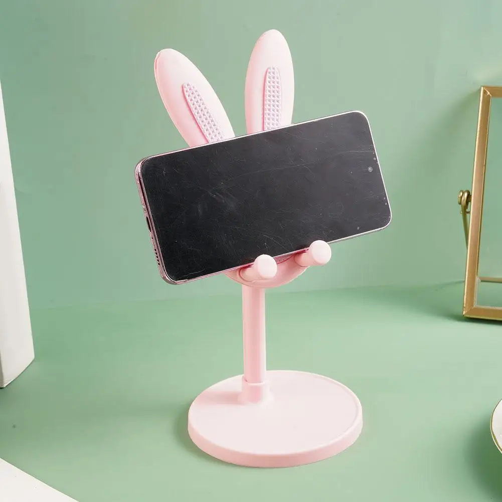Adjustable Rabbit Cell Phone Stand Tablet Stand Holder Dock for iPad/All Phones,Cute Bunny Phone Stand for Desk Angle Height