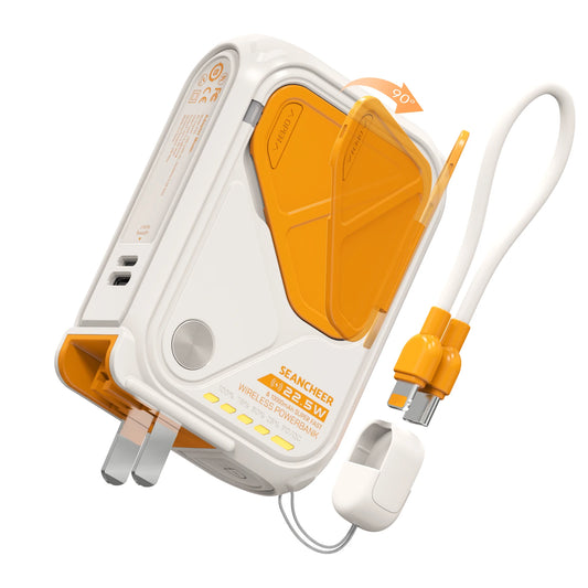 6-in-1 multifunctional power bank magnetic magnetic adsorption for wireless charging, 10000 mAh phone holder 22.5W fast charging