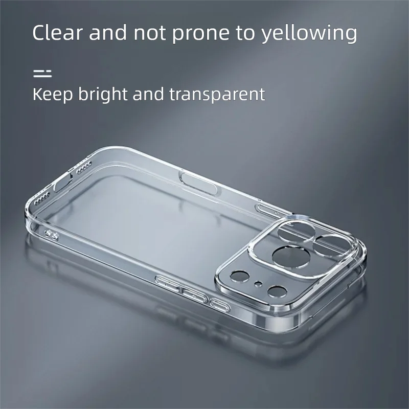 Ultra-Thin Clear Silicone Phone Case for iPhone 17 / 16 / 15 / 14 / 13 / 12 / 11 / X / XR / XS Max / 7 / 8 / SE – Soft Transparent Protective Cover