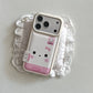Fashion Leather Plaid Pattern Cute Rabbit phone case For iPhone 16 Pro Max 15 14 13 17 Pro With Lanyard Cartoon Protective Cover