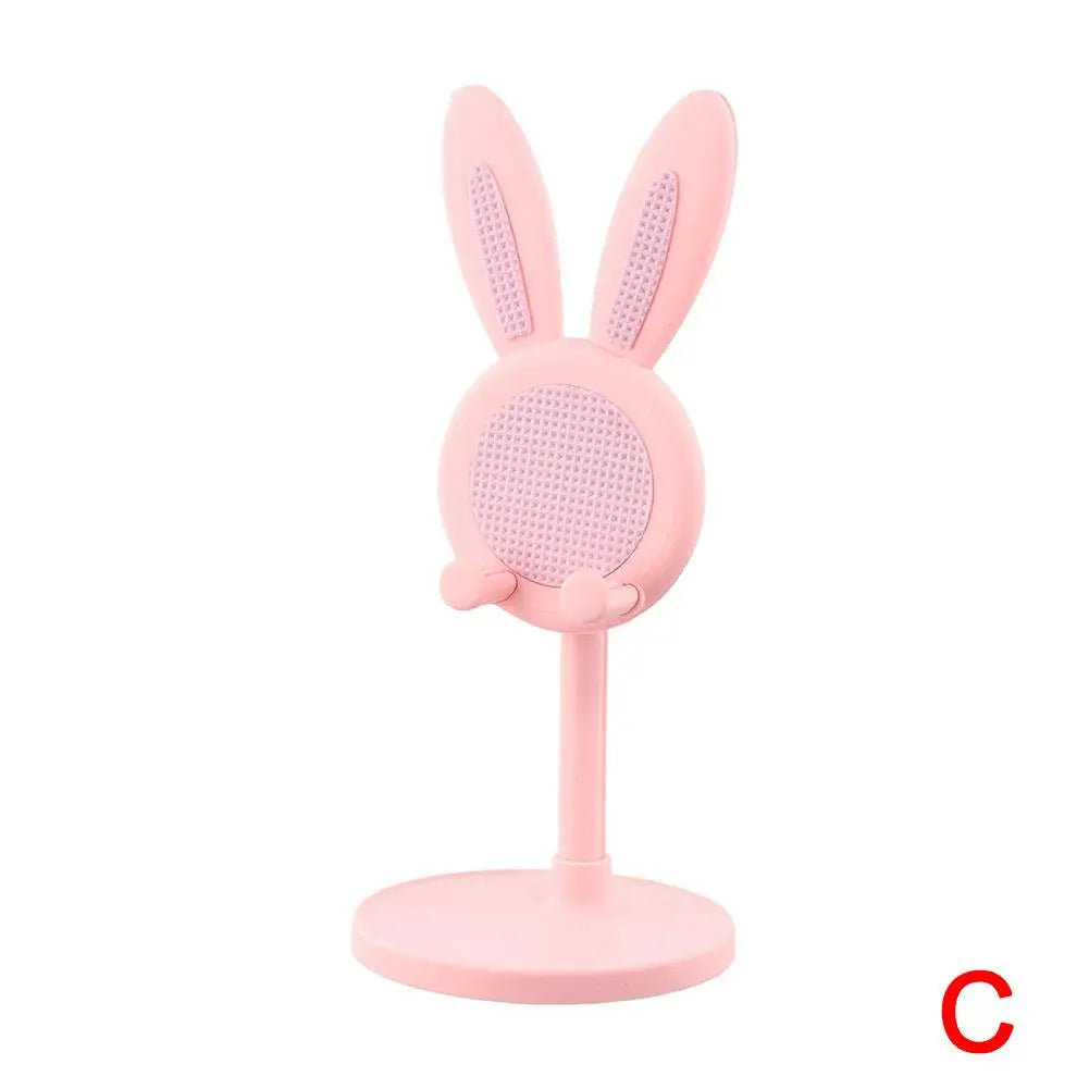 Adjustable Rabbit Cell Phone Stand Tablet Stand Holder Dock for iPad/All Phones,Cute Bunny Phone Stand for Desk Angle Height
