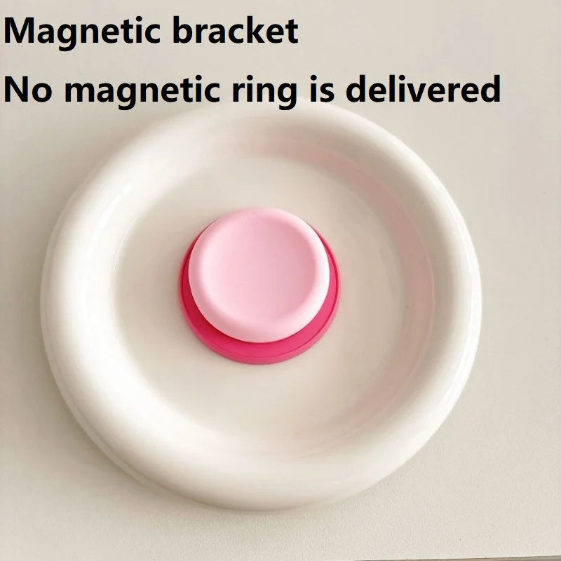 Magnetic Attraction Skin Feel Folding Expandable Mobile Socket Talk Grip Silicone Contrasting Phone Grip Lazy Stand SJZJ06