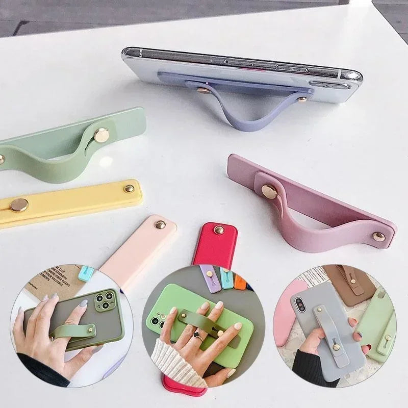 Universal Phone Hand Band Bracket Silicone Phone Holder Finger Ring Push Pull Grip Stand  Sticker Phone Holder