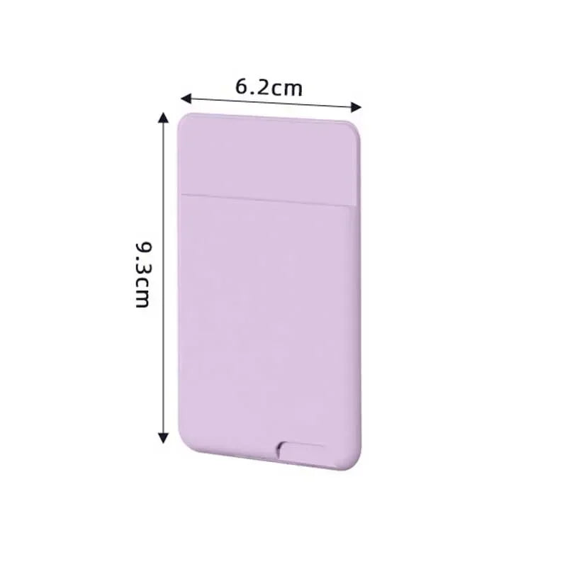 Phone Wallet Accessory Purse Case Card Holder Self-Adhesive Silicone Pocket Stick ID Bank Credit Card Storage Card Holder Bag