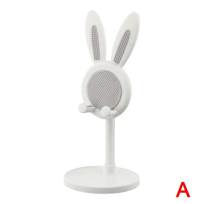 Adjustable Rabbit Cell Phone Stand Tablet Stand Holder Dock for iPad/All Phones,Cute Bunny Phone Stand for Desk Angle Height