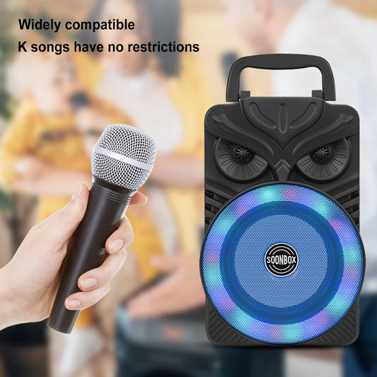 Outdoor Portable Music Player RGB Light HiFi Bluetooth-Compatible Speaker 1200mAh Portable Wireless Loudspeaker Portable Speaker